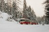 The ŽSSK EMU 89 0009 seen between Popradske pleso and Štrbsk pleso