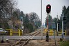 The signal protecting the level crossing of national road 7 at Balatonfenyves GV station
