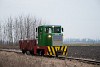 The MV-START balatonfenyves narrow-gauge railway C50 5713 seen hauling a lorry freight train between Somogyszentpl felső and Somogyszentpl