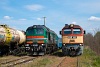 A Train Europe  2M62U 0070A Eperjeske rendező állomáson, mellette a 628 157