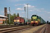 Az UZ CsME3-5612 és a MÁV 628 531 Eperjeske rendező állomáson