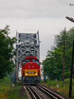 A MÁV-Trakció 478 023 Csap és Záhony között a Tisza-hídon