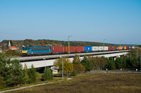 The MV-START 630 020 seen between Pankasz and Nagyrkos at the big Nagyrkos viaduct