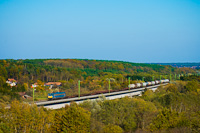 A MÁV-START 630 029 Pankasz és Nagyrákos között, őszi tájban a Nagyrákosi viadukton