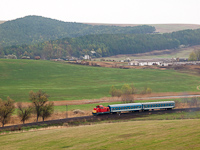 The MÁV-Trakció Zrt.'s 478 032 (ex-M47 2032) between Mátraderecske and Mátraballa