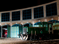 The M28,1001 diesel-mechanic shunting locomotive at the Hungarian Railway Park (Füsti)
