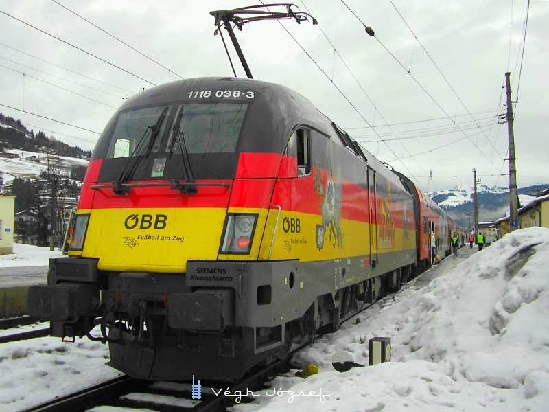 Az BB 1116 036-3 Deutschland-Lok Kirchberg in Tirol llomson fot