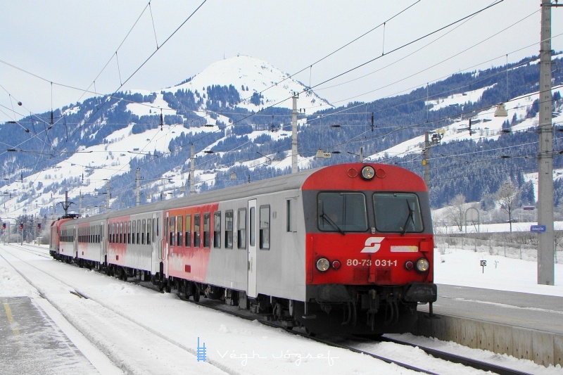 Wrgl felől Kirchbergbe rkező CityShuttle ingavonat 8073 031-1 szm vezrlőkocsival fot