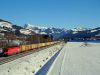 The ÖBB 1116 225-2 pulling a freight train near Kirchberg in Tirol