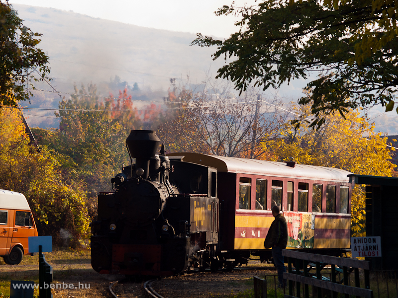 kép A Mátravasút 490 2005 pályaszámú, Gyöngyi nevű gőzmozdonya Pipishegy megállóban fotó