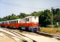 The Mk45 2001 at Szchenyi-hegy station, at the vehicle parade organized for the 50th birthday of the line