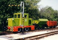 The C50 class locomotive GV 3703 with a freight train at Szchenyi-hegy