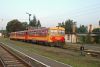 The Bzmot 283 as the fast train to Budapest at Balassagyarmat