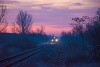 The MV-START 117 169 seen on the Karcag-Tiszafred branch line between Kunmadaras and Pusztakettős during sunrise