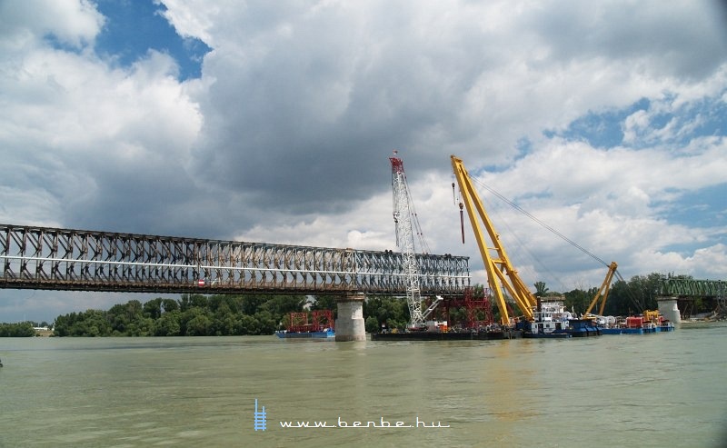 The Clark dm floating crane at work photo