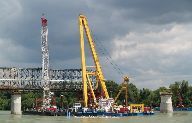 The Clark dm floating crane at work photo