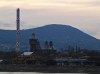 The buda Gas Factory and the Behemoth Chimney in the last lights of todays's Sun