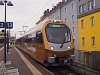 The ET7 Himmelstreppe railcar of the Mariazellerbahn seen at St. Plten Hauptbahnhof