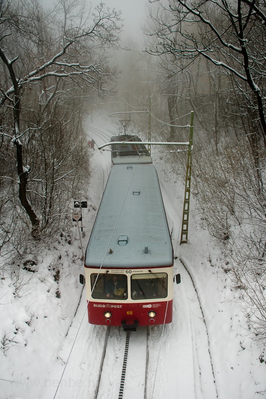 A Fogaskerekű Vast (60-as villamos) SGP 65 vezrlőkocsi Művsz t s Szchenyi-hegy kztt fot