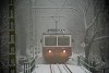 A Fogaskerekű Vasút (60-as villamos) SGP 57 motorkocsi Széchenyi-hegy és Müvész út között a viadukton