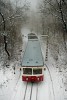 The Fogaskerekű Vast (60-as villamos) SGP 65 seen between Művsz t and Szchenyi-hegy