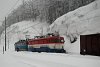 The HŽ 1 141 202 seen hauling a freight train at Lokve