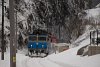 A HŽ 1 141 207 Fužine és Vrata között előfogatol egy tehervonatot