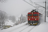 The HŽ 1 141 305 seen between Brod Moravice and Moravice