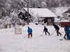 Kids playing ice hockey at Žakarovce