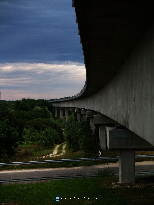 Dramatic sunset at the Nagyrkos viaduct photo