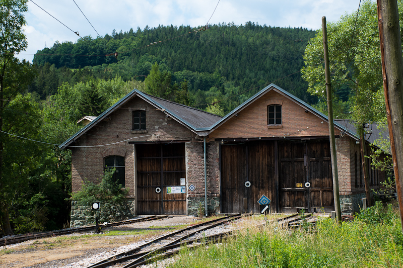 The depot of the Hllentalbahn at Hirschwang, Austria photo
