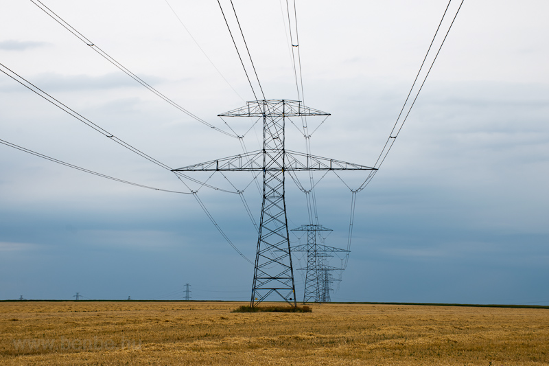 Electric power lines next to Győr photo