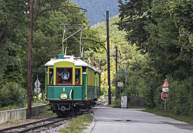 The Hllentalbahn TW 1 seen between Haaberg and Reichenau photo