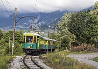 The Hllentalbahn TW 1 seen at Reichenau an der Rax station