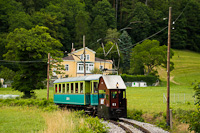 The Hllentalbahn (Austria, Niedersterreich) <span style="font-family: serif">EI</span> seen between Reichenau and Kurhaus in the Thalhofschleife horseshoe