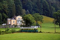 The Hllentalbahn TW 1 seen between Reichenau an der Rax and Kurhaus