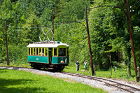 The Hllentalbahn (Lokalbahn Payerbach-Hirschwang) TW 1 seen between Haaberg and Reichenau