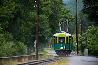 A Höllentalbahn TW 1 Haaberg és Reichenau között egy kiadós eső után