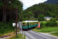 The Hllentalbahn TW 1 seen between Hirschwang and Reichenau an der Rax