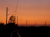 The Nagyt-Visonta railway in the sunset