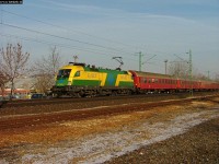 The GySEV 1047 504-4 with a fast train from Szerencs to Sopron