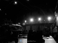 Reflektorok játéka a székesfehérvári fűtőházban