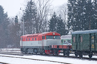 A ČSD T478 1004 pályaszámú prototípus Bardotka (később 749/751/752 sorozat) Dolní Lipka állomáson