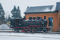 A GYSEV 124 (ex MÁV 375,675) pályaszámú gőzmozdony Dolní Lipka állomáson a múzeumfűtőházban