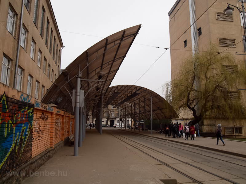 Covered tram stop at Lviv photo