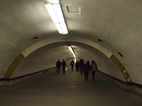 A 81-717 metro train at Kiiv, Khreschatyk station