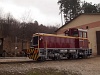 The Mk48-411 of the Mtravast narrow-gauge railway at the depot at Szilvsvrad