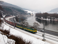 The ŽSSKC 131 037-4 two-section DC electric locomotive with a freight train between Kralovn and Sut