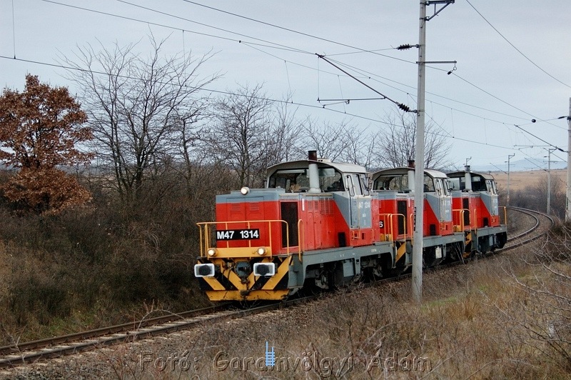 The M47 1314 and two of its siblings go back to Szkesfehrvr depot after a week's working at Veszprm photo