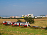 The ŽSSK 861 010-1 seen between Zlaté Moravce and Tešárske Mlyňány